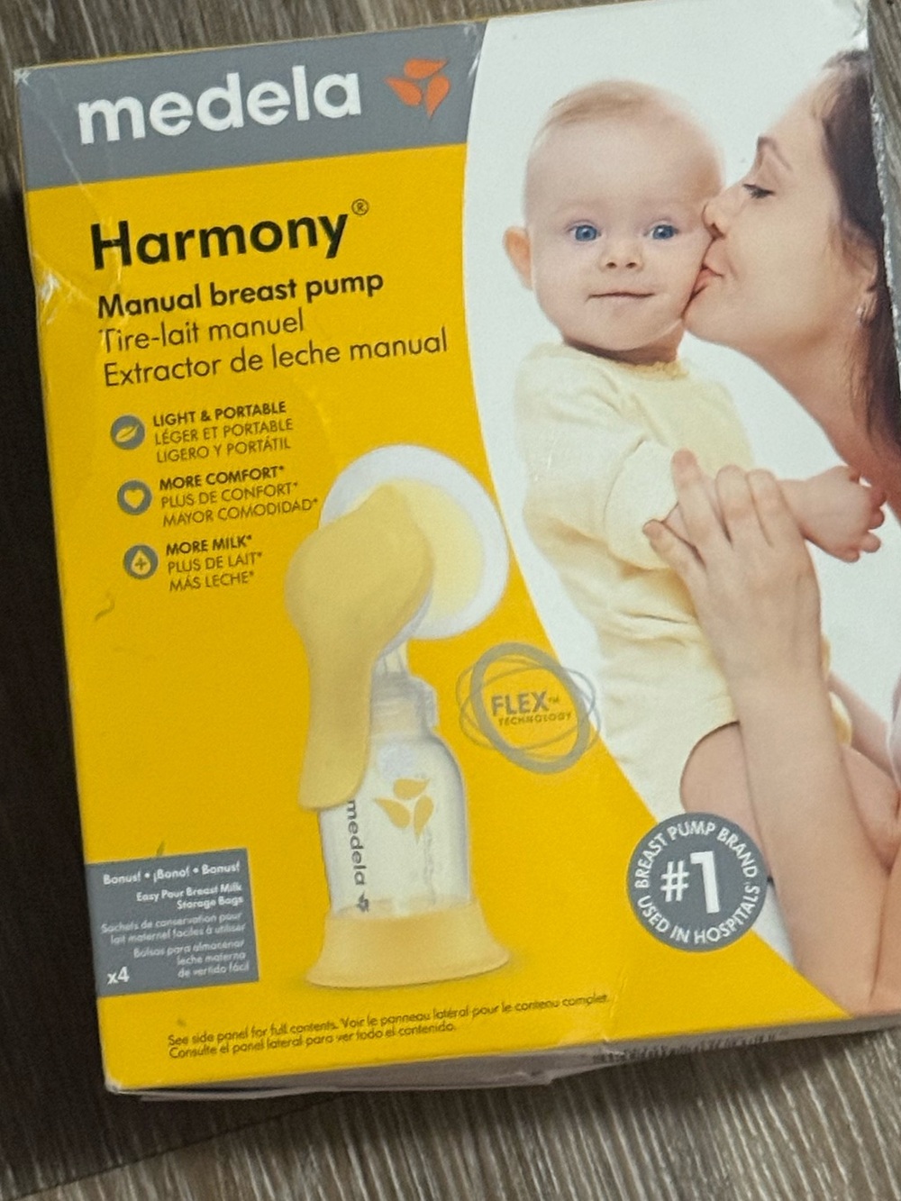 Medela Harmony Manual Breast Pump - Yellow and White
